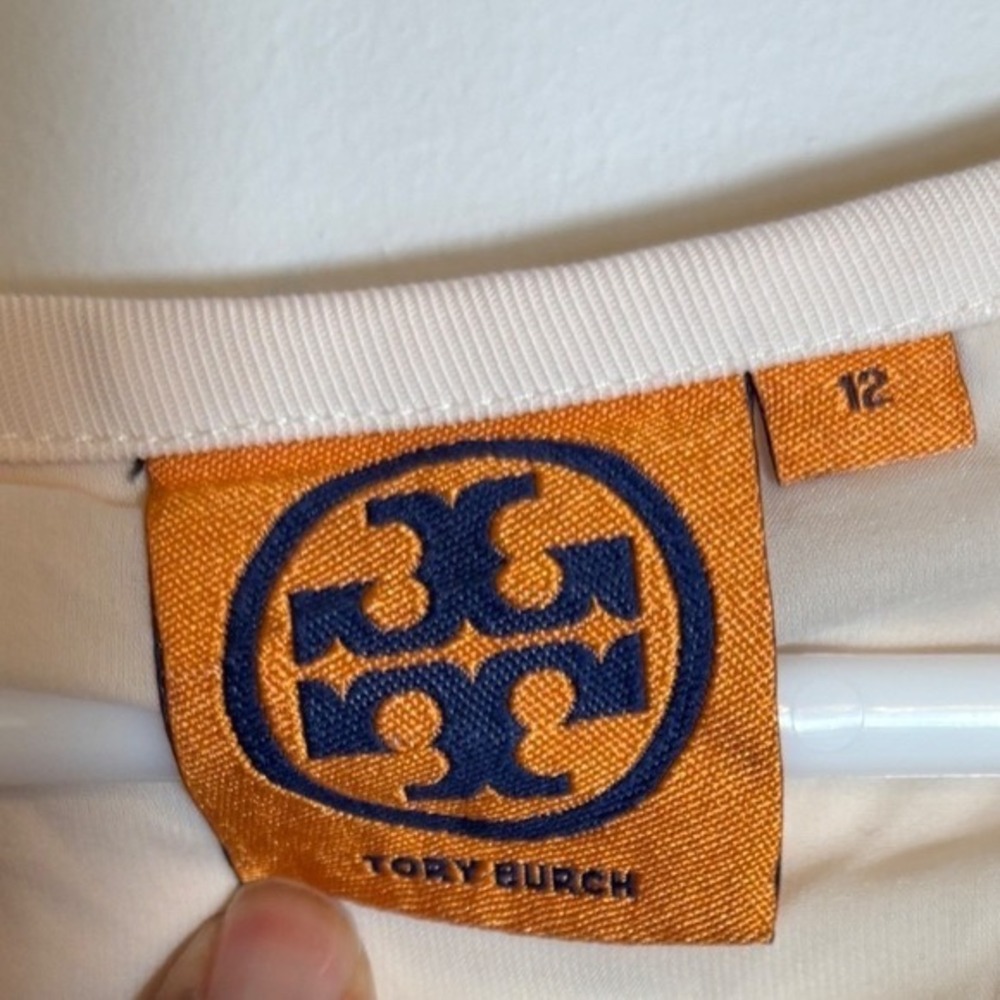Tory Burch Cream Sleeveless Ruffle-Front Shell - Picture 5 of 10